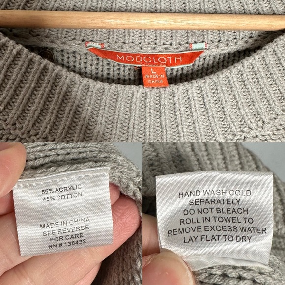 Modcloth Critter Credibility Mouse Sweater in Gray NEW - Picture 8 of 9